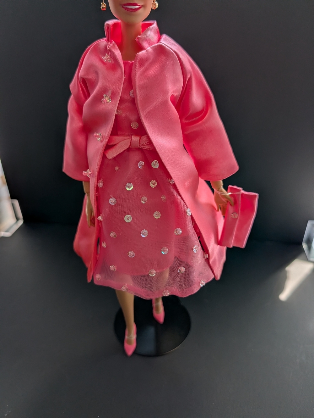 Barbie The Movie Margot Kidder Restyled Pink Givenchy Cocktail Dress/Coat - Picture 13 of 16